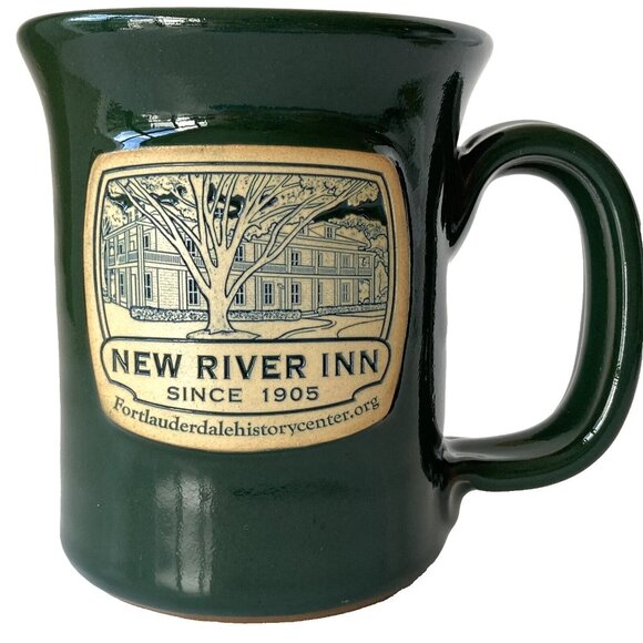 New River Inn Hand Thrown Deneen Pottery Stoneware Coffee Mug Cup Ft Lauderdale - Picture 1 of 11